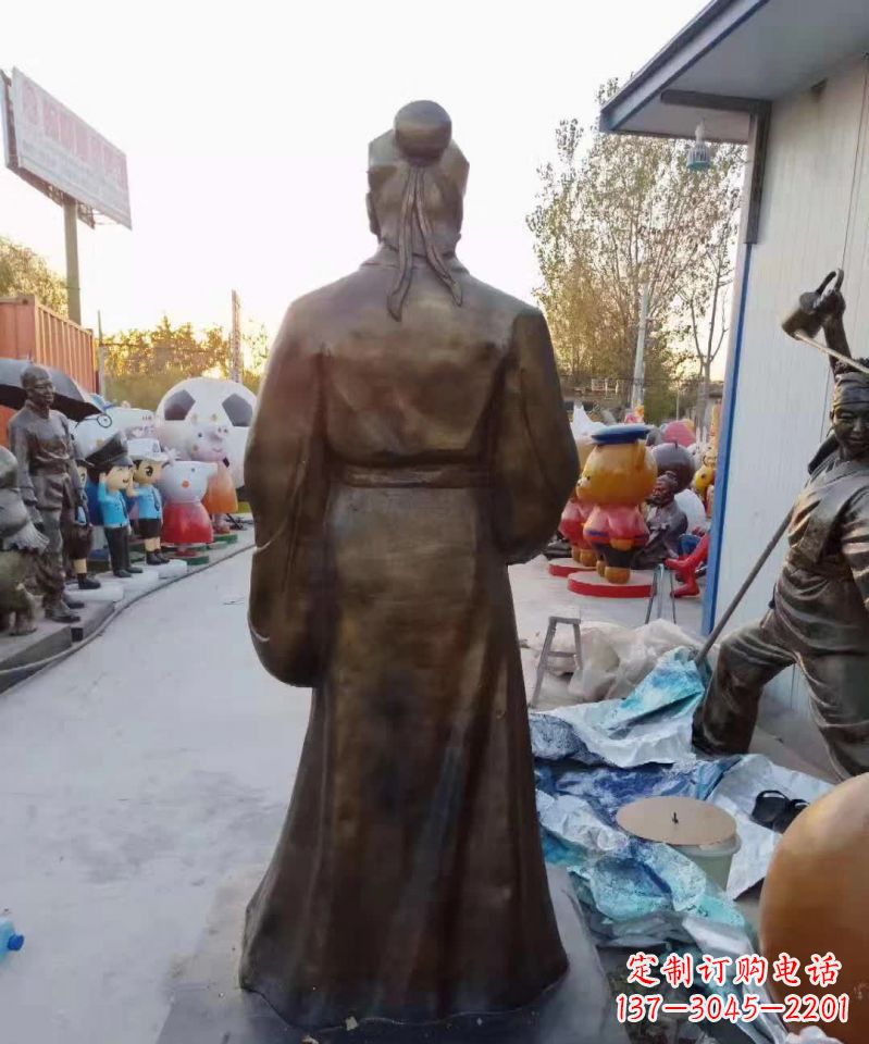 赣州精美雕塑永流传——华佗名医铜雕(定制)