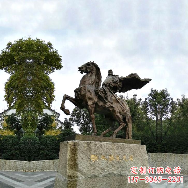 赣州华夏文明领袖朱元璋铜雕塑