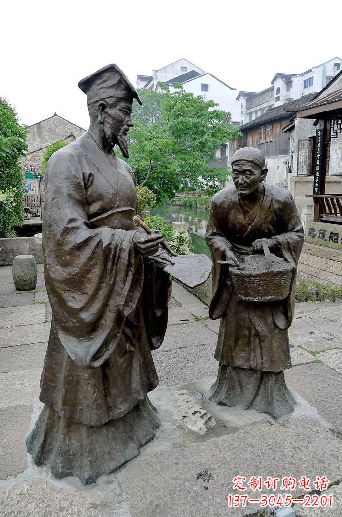 赣州经典雕塑:王羲之情景小品