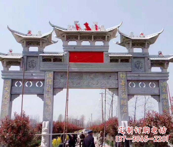 赣州传承经典,尊崇古风:牌坊石雕