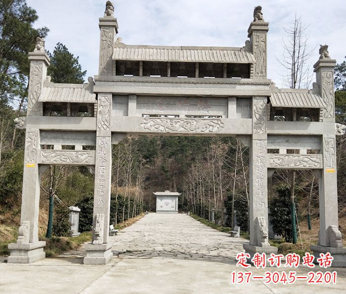 赣州中领雕塑定制牌坊石雕