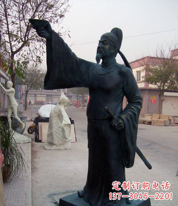赣州李白诗仙铜雕