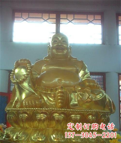 赣州鎏金弥勒佛铜雕
