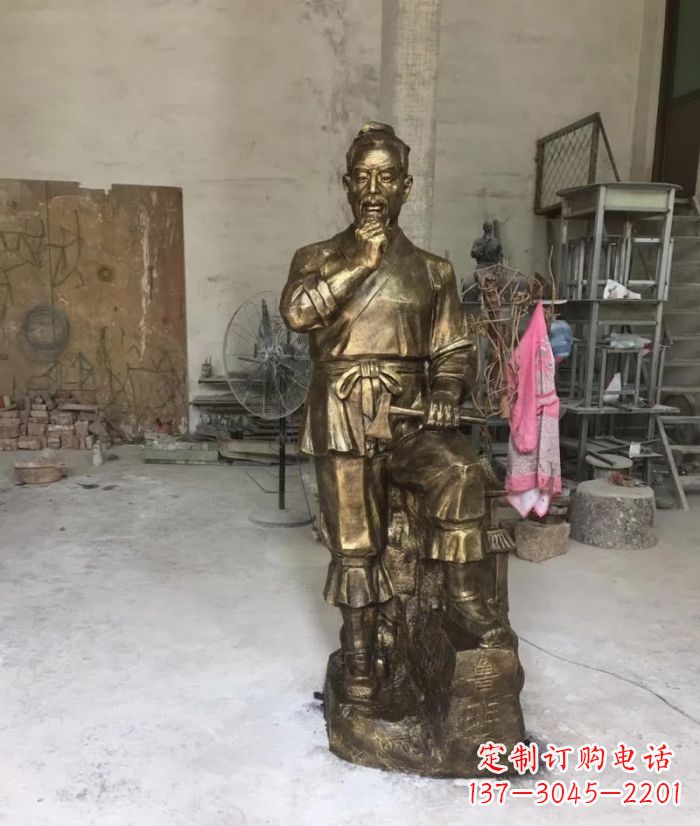 赣州鲁班古代名人铜雕