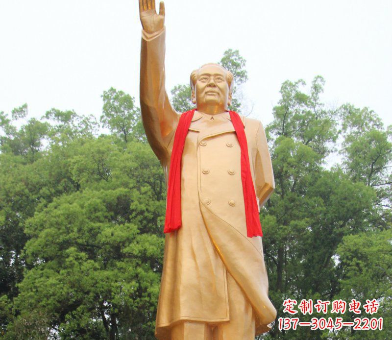 赣州伟人毛主席铜雕,展现中国历史精神