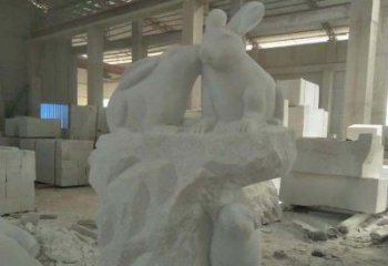 赣州精美的中国古典生肖兔雕塑