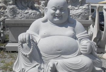 赣州精美高雅的汉白玉弥勒佛雕像
