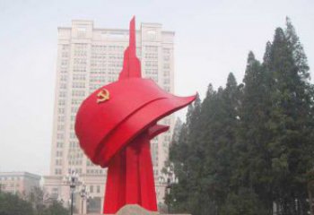赣州不锈钢抽象党旗雕塑，象征着祖国力量