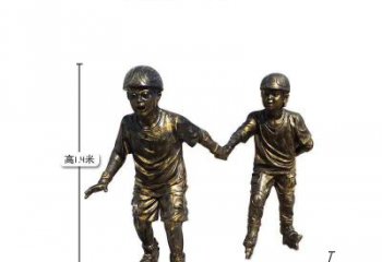 赣州中领雕塑推出的趣味滑冰儿童雕塑一直是客户…