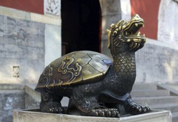 赣州弥勒佛坐赑屃雕塑-寺庙大门神兽动物雕塑