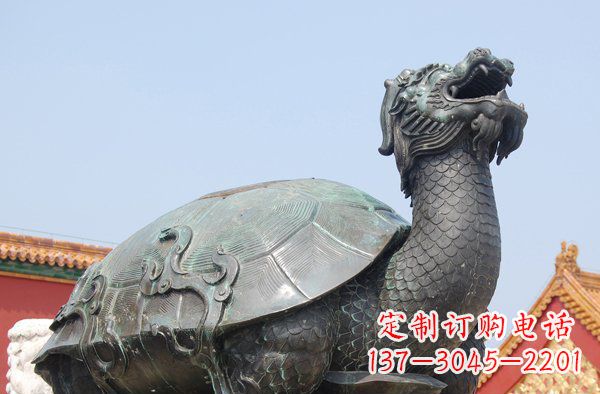 赣州青铜龙龟寺庙神兽铜雕