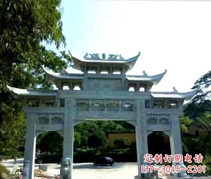 赣州艺术般的精美大理石牌坊雕塑，为您的家增添高雅气质