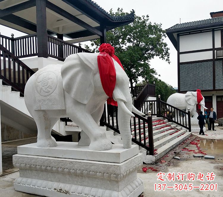 赣州石雕大象 观音栏杆