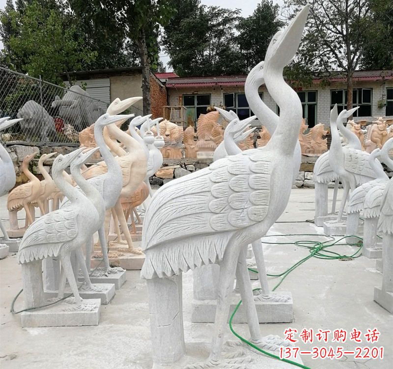 赣州石雕小仙鹤
