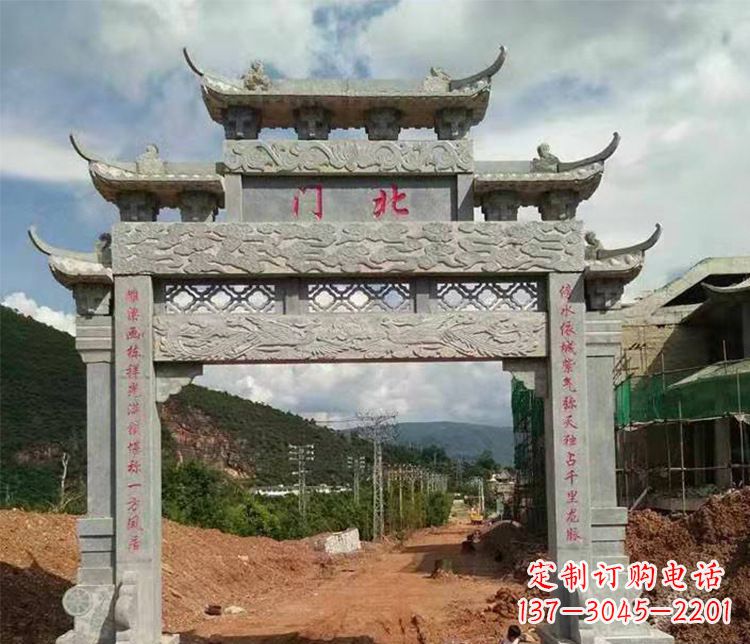 赣州石牌坊单门牌坊石雕