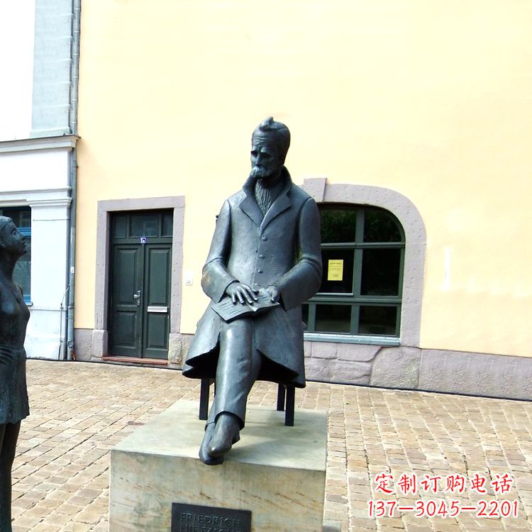 赣州世界名人德国著名哲学家尼采铜雕景观雕塑