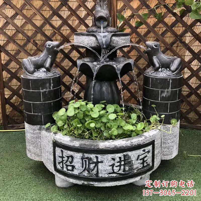 赣州双层喷泉石雕