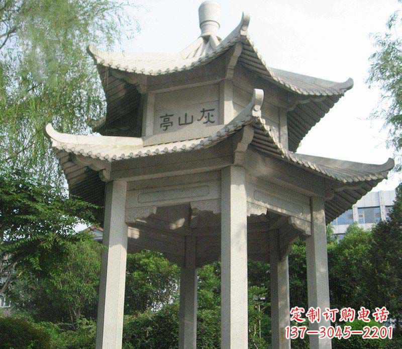 赣州双层石凉亭石雕
