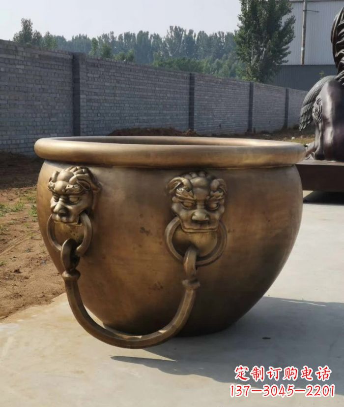 赣州寺庙铜雕水缸
