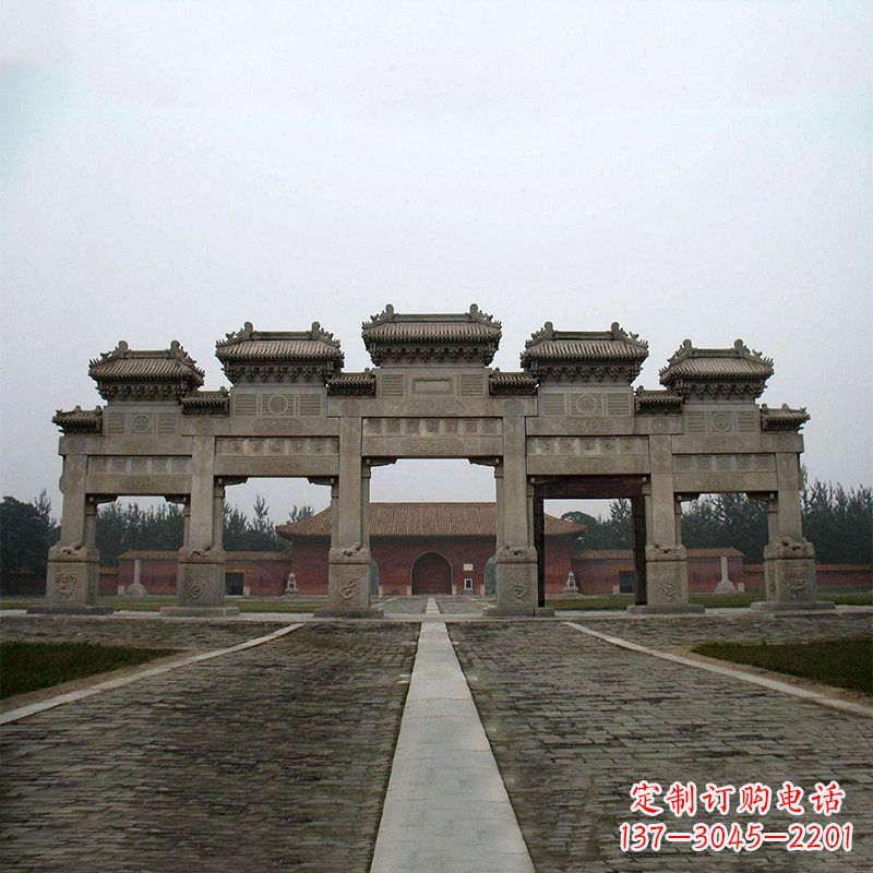 赣州寺院五门石牌楼