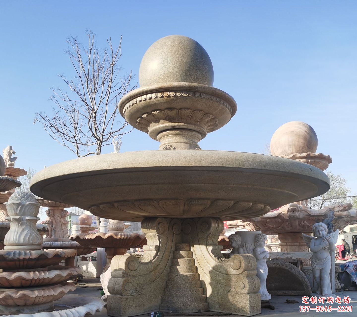 赣州松香玉大理石风水球