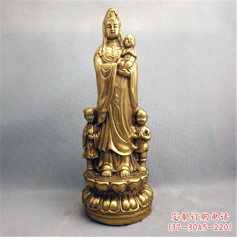 赣州送子观音纯铜雕塑