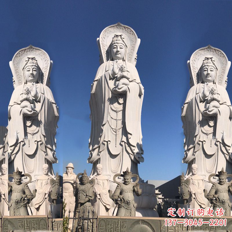 赣州送子观音大型石雕塑