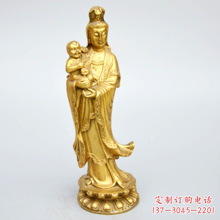 赣州送子观音铜雕