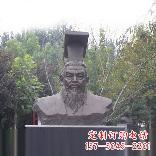 赣州隋朝开国皇帝隋文帝杨坚石雕头像
