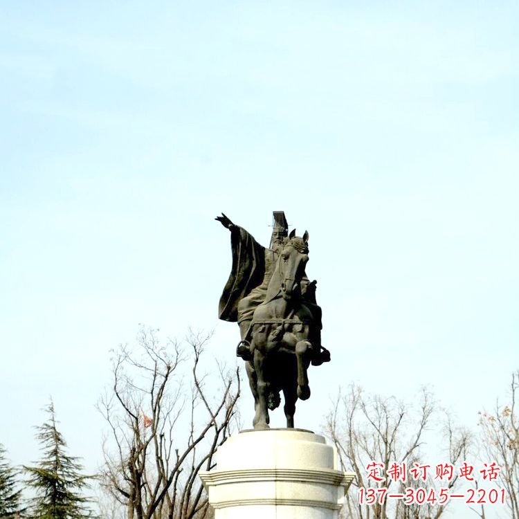 赣州隋文帝杨坚铜雕塑像