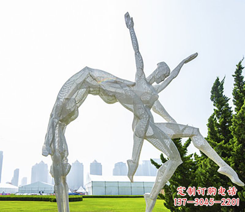 赣州体操运动员不锈钢雕塑