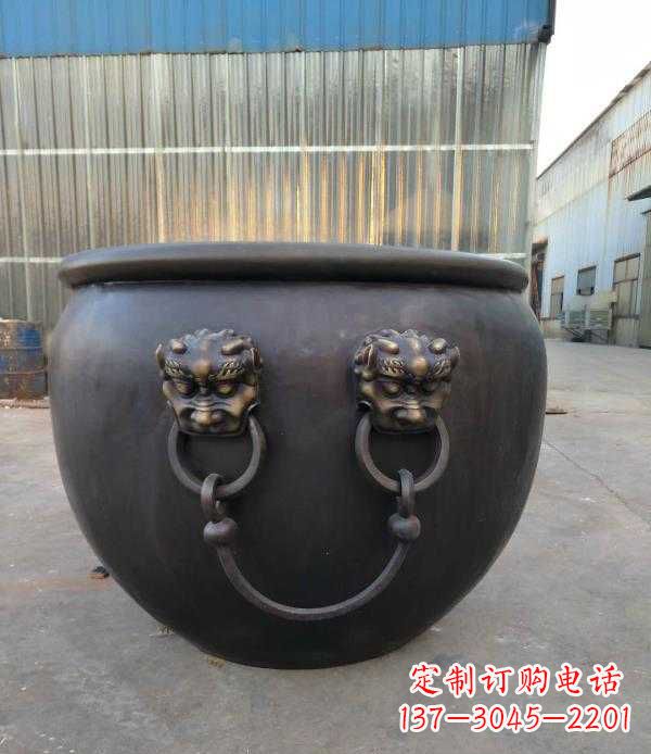 赣州庭院水缸铜雕