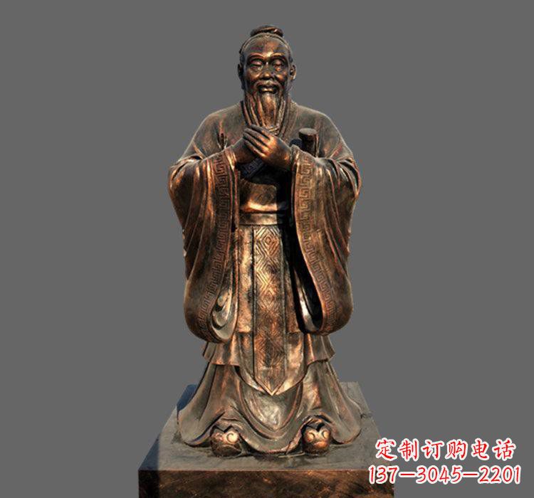 赣州铜雕古代名人孔子