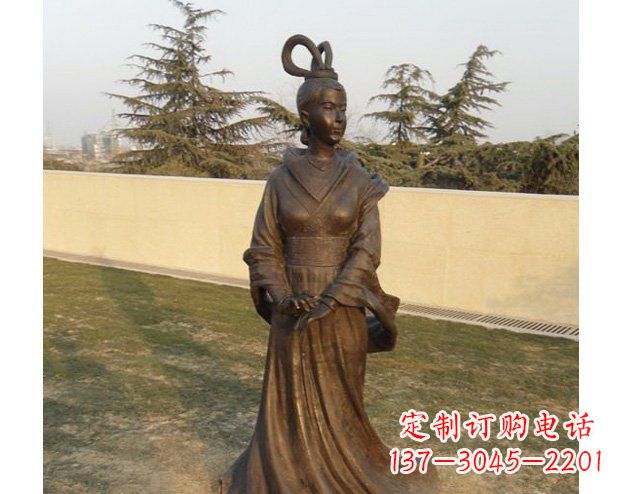 赣州铜雕古代美女人物雕塑