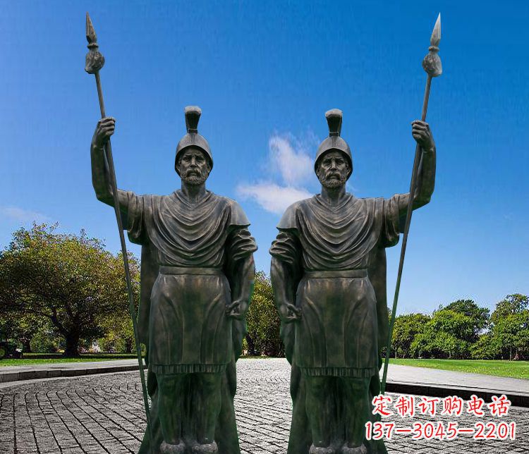 赣州铜雕古罗马战士人物