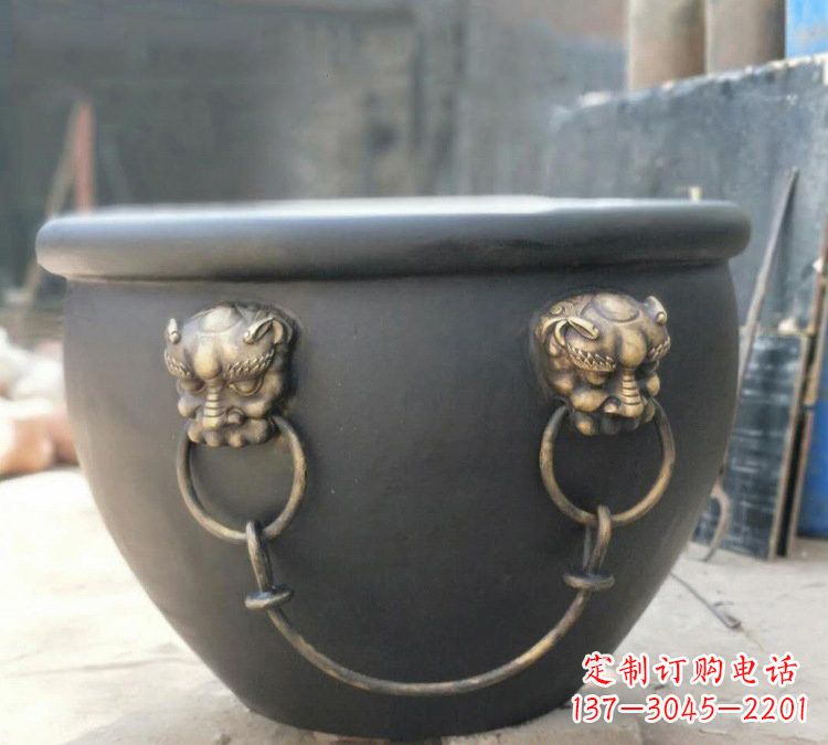赣州铜雕故宫水缸