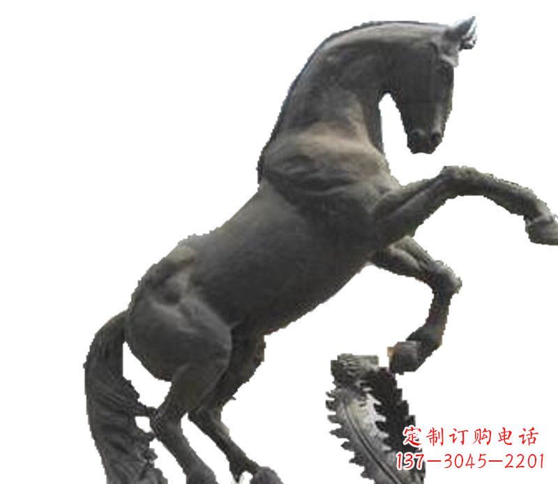 赣州铜雕广场街道景观摆件动物马雕塑