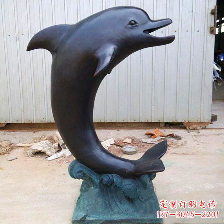赣州铜雕海豚雕塑