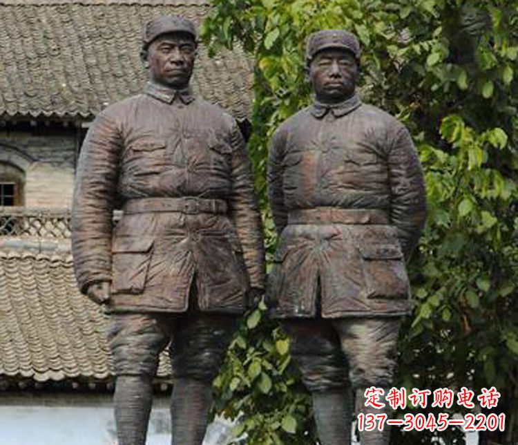 赣州铜雕解放军战士人物雕塑