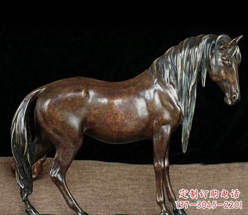 赣州铜雕马公园动物摆件