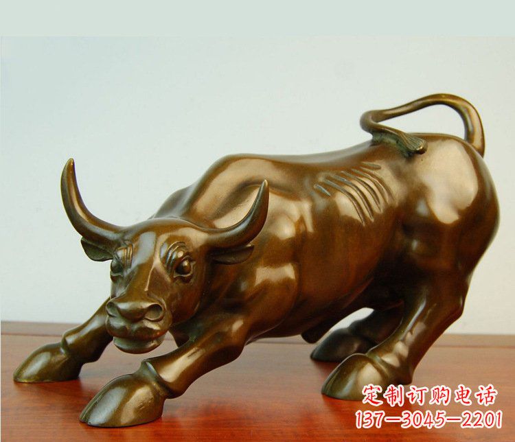 赣州铜雕小区动物牛摆件