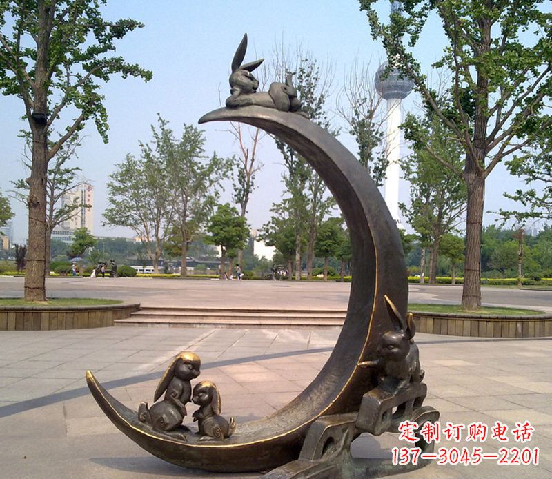 赣州兔子铜雕
