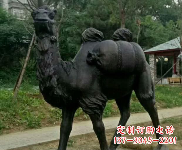赣州驮行李的骆驼铜雕