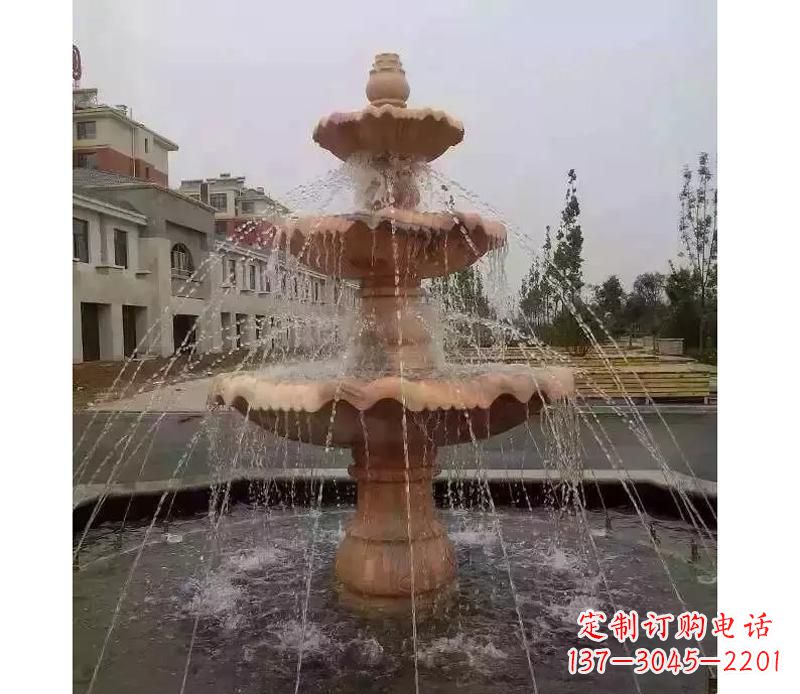 赣州晚霞红喷泉雕塑