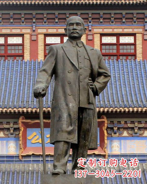 赣州伟人孙中山先生铜雕像