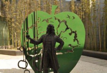 赣州苹果铜雕，传承西方经典名人物牛顿