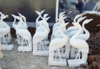 赣州精美工艺，传统雕刻——仙鹤石塑