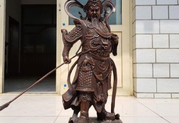 赣州唯美古典风格关公铜雕像