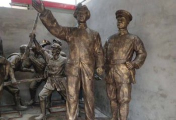 赣州青年时期毛主席铜雕，纪念未来的英雄