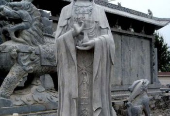 赣州青石仿古观音雕像|传承古代神话传统